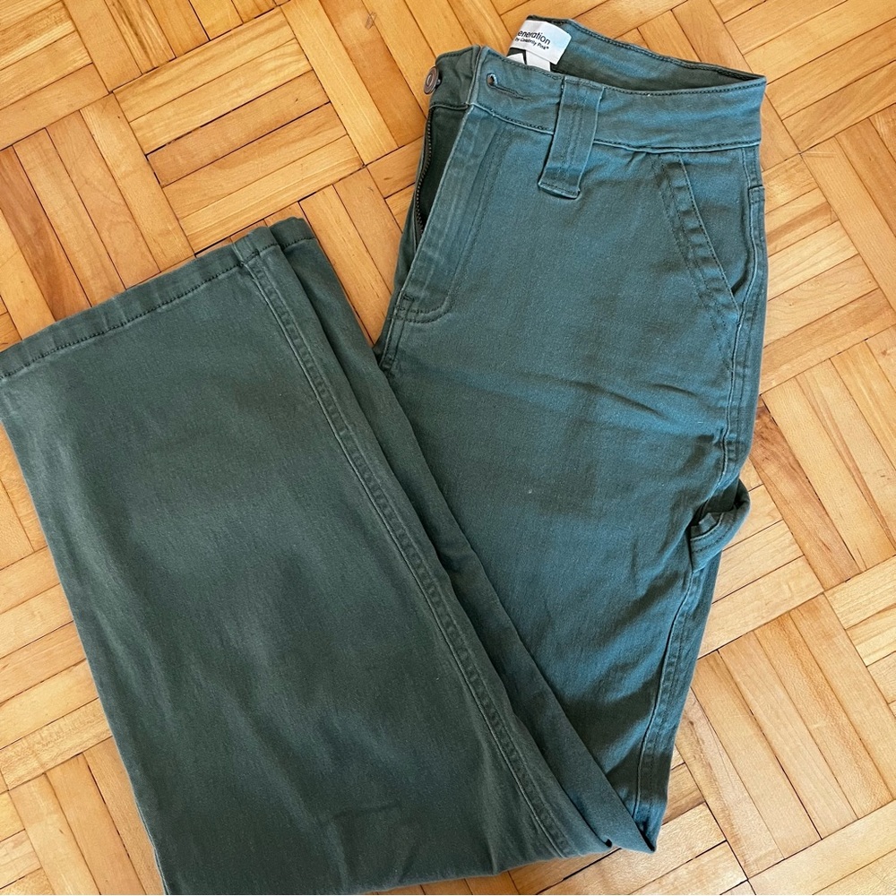 Green Carpenter Style Pants